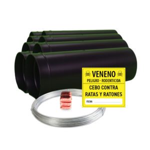 Pack Profesional: 20 Tubos Ratox 25 + Alambre + Cebo + Sticker